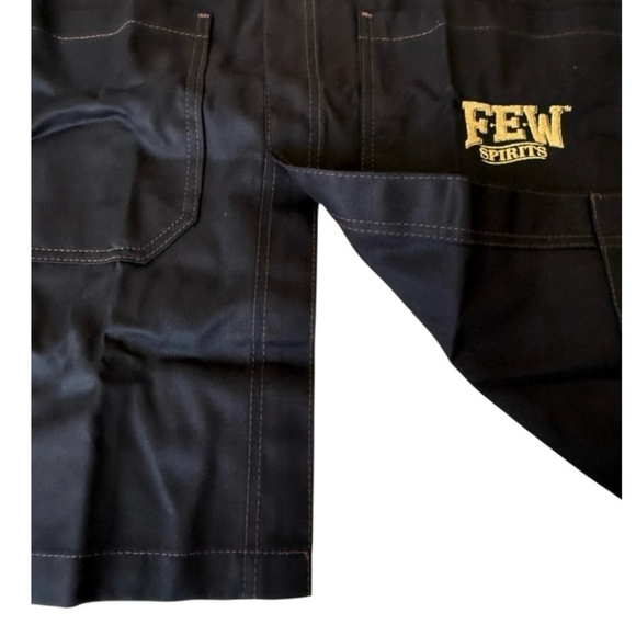 UNDER NY SKY Black Denim Bib Apron Strap Barber Barista Florist Chef Uniform - Picture 3 of 5